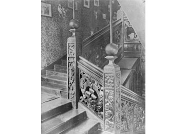 Jacobean carve oak Stairway c1907