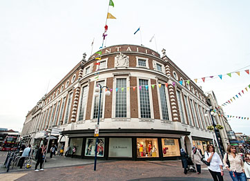 Bentalls stands proud on the corner of Clarence street