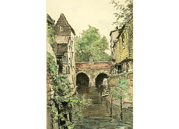 Clattrn Bridge painted by L.M. Sengel, c.1905