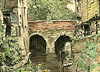 Clattrn Bridge painted by L.M. Sengel, c.1905